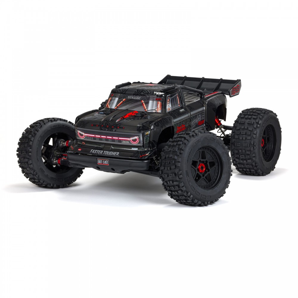 Arrma 1/5 Outcast 8S EXB AVC 4X4 RTR Brushless Stunt Truck, Black (MEGATRONTOYS)