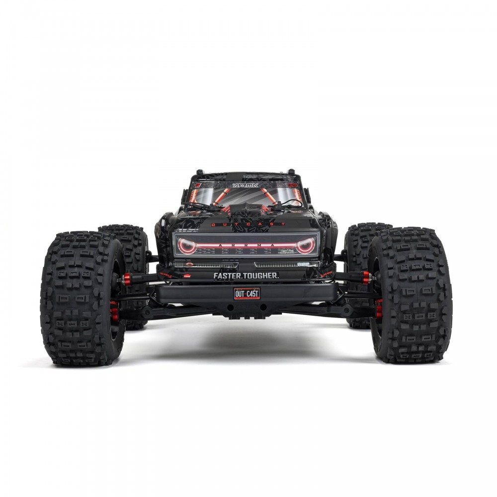 Arrma 1/5 Outcast 8S EXB AVC 4X4 RTR Brushless Stunt Truck, Black (MEGATRONTOYS)