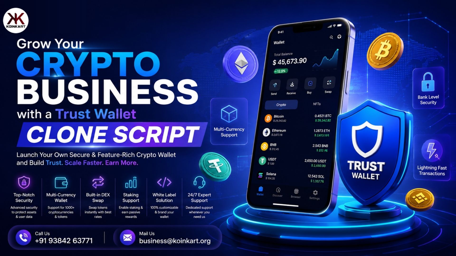 Grow Your Crypto Business with a Trust Wallet Clone Script